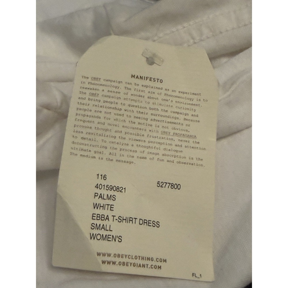 OBEY Women's Short Sleeve Ebba T-Shirt Dress - Picture 6 of 6